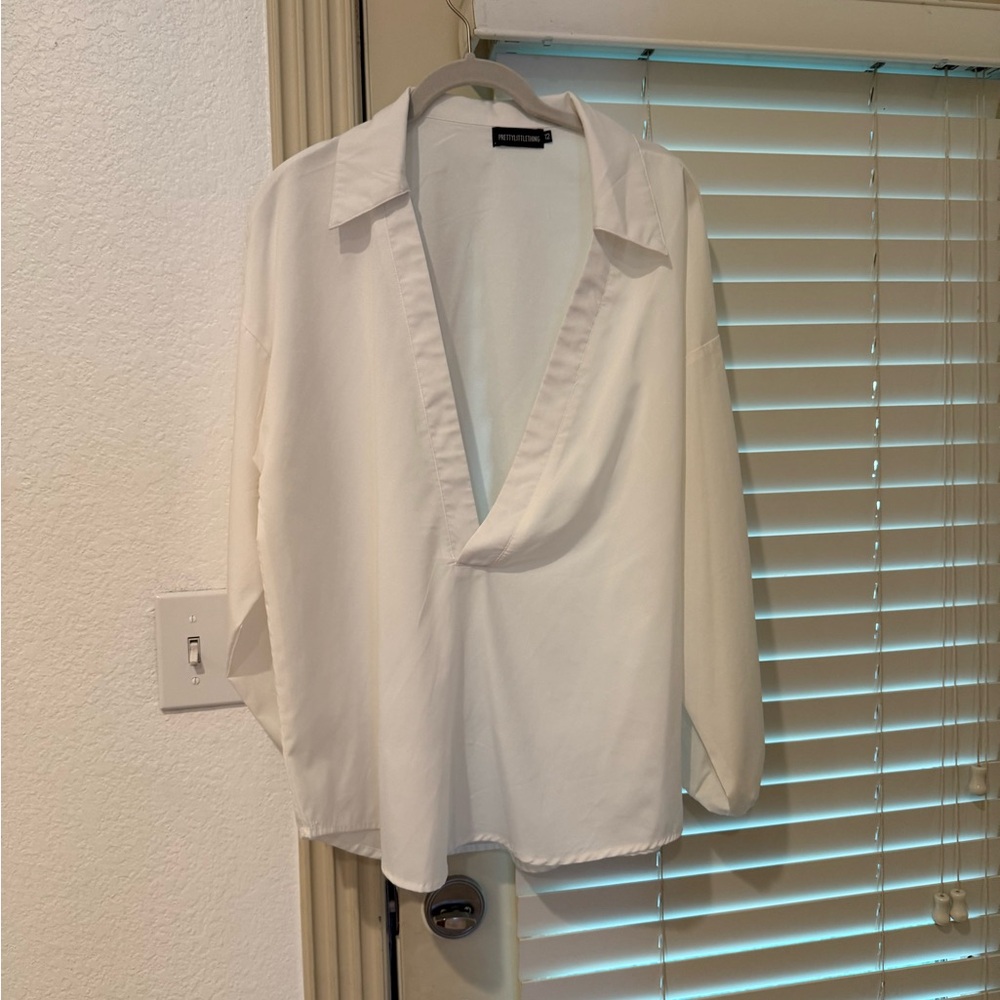 H&M Cream Long Sleeve Top